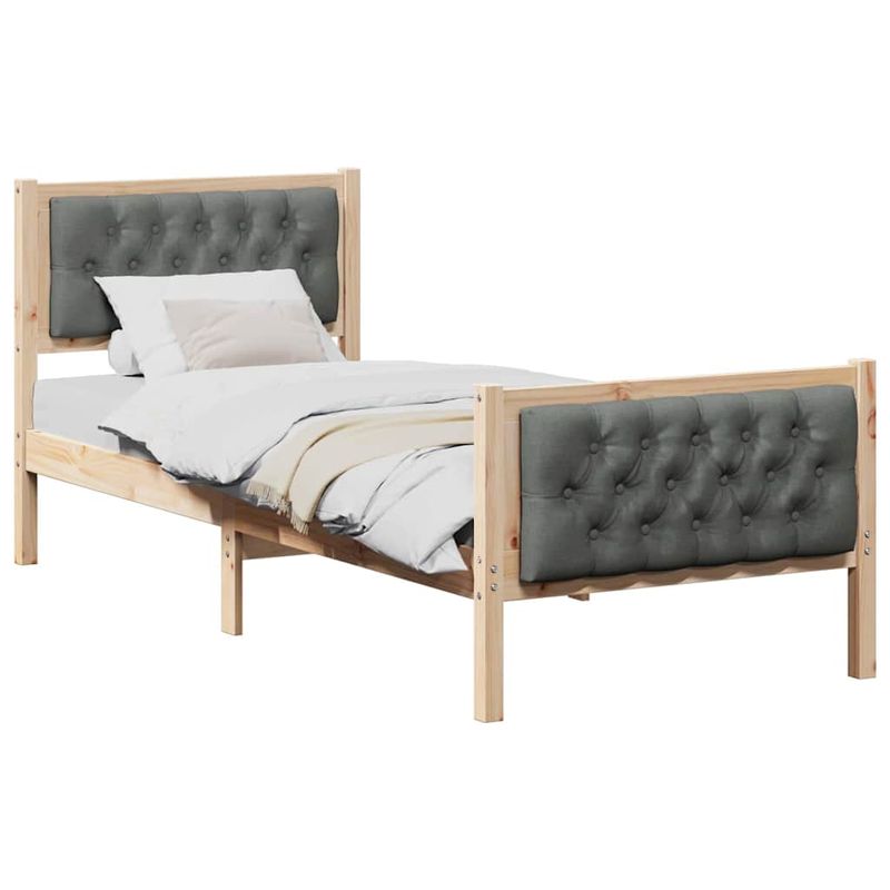 Casa si Gradina - Mobilier - Paturi si accesorii - Paturi - Cadru de pat Gri inchis 80 x 200 cm Lemn de pin masiv - Infinity.ro