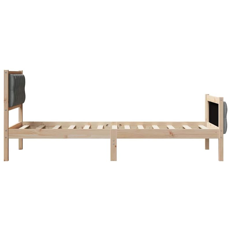 Casa si Gradina - Mobilier - Paturi si accesorii - Paturi - Cadru de pat Gri inchis 80 x 200 cm Lemn de pin masiv - Infinity.ro