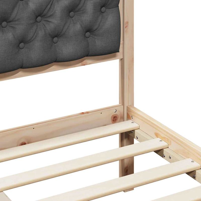 Casa si Gradina - Mobilier - Paturi si accesorii - Paturi - Cadru de pat Gri inchis 80 x 200 cm Lemn de pin masiv - Infinity.ro