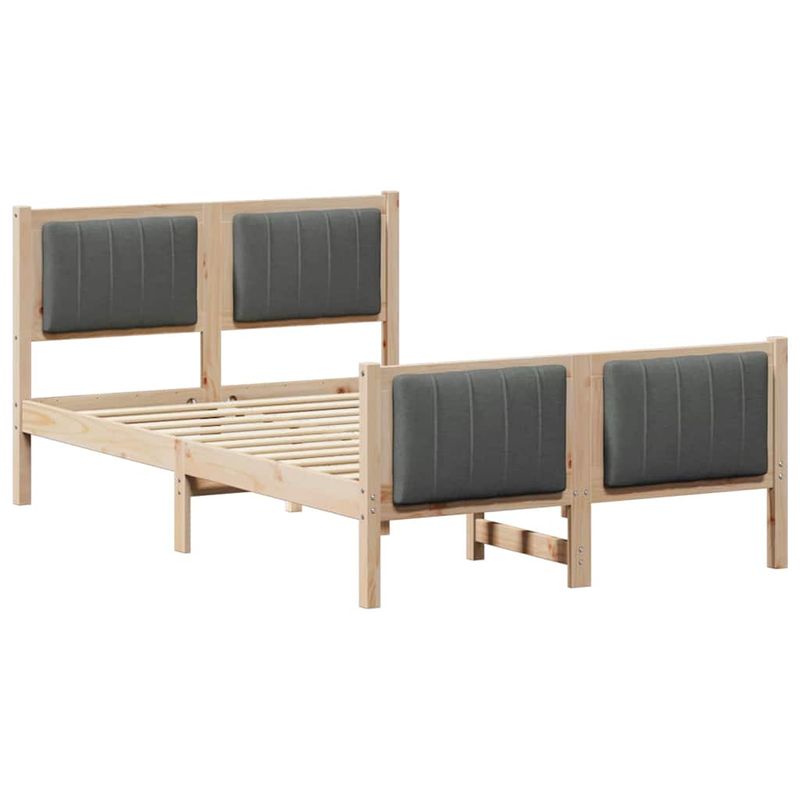 Casa si Gradina - Mobilier - Paturi si accesorii - Paturi - Cadru de pat maro si gri inchis 120 x 190 cm Lemn masiv de pin - Infinity.ro