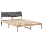 Casa si Gradina - Mobilier - Paturi si accesorii - Paturi - Cadru de pat maro si gri inchis 140 x 200 cm Lemn masiv de pin - Infinity.ro