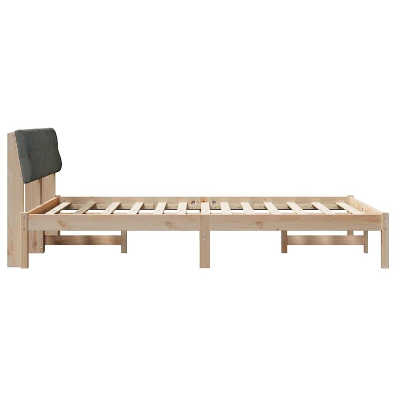 Casa si Gradina - Mobilier - Paturi si accesorii - Paturi - Cadru de pat maro si gri inchis 140 x 200 cm Lemn masiv de pin - Infinity.ro