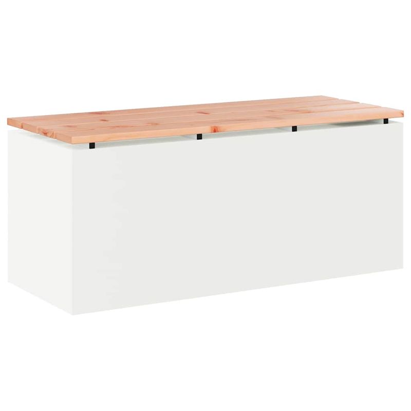 Casa si Gradina - Gradina si terasa - Mobilier exterior - Bancute de gradina - Banca de gradina Alb 100 x 40 x 43 cm Otel - Infinity.ro