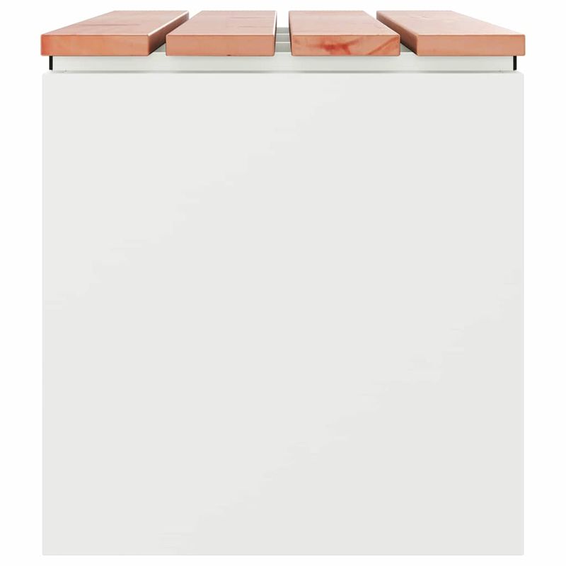 Casa si Gradina - Gradina si terasa - Mobilier exterior - Bancute de gradina - Banca de gradina Alb 100 x 40 x 43 cm Otel - Infinity.ro