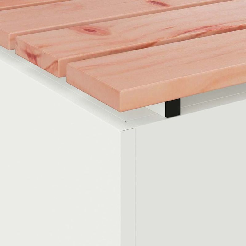 Casa si Gradina - Gradina si terasa - Mobilier exterior - Bancute de gradina - Banca de gradina Alb 100 x 40 x 43 cm Otel - Infinity.ro