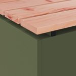 Casa si Gradina - Gradina si terasa - Mobilier exterior - Bancute de gradina - Banca de gradina Olivengrønn 100 x 40 x 43 cm Otel - Infinity.ro