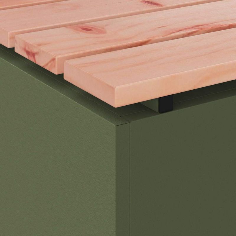 Casa si Gradina - Gradina si terasa - Mobilier exterior - Bancute de gradina - Banca de gradina Olivengrønn 100 x 40 x 43 cm Otel - Infinity.ro