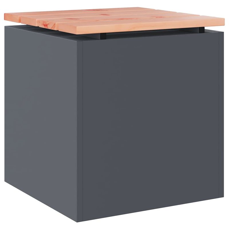 Casa si Gradina - Gradina si terasa - Mobilier exterior - Bancute de gradina - Banca de gradina Antracit 40 x 40 x 43 cm Otel - Infinity.ro