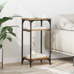 Casa si Gradina - Mobilier - Mese si birouri - Mese living - Masa laterala cu raft Lemn vechi 40 x 30 x 75 cm Lemn compozit - Infinity.ro