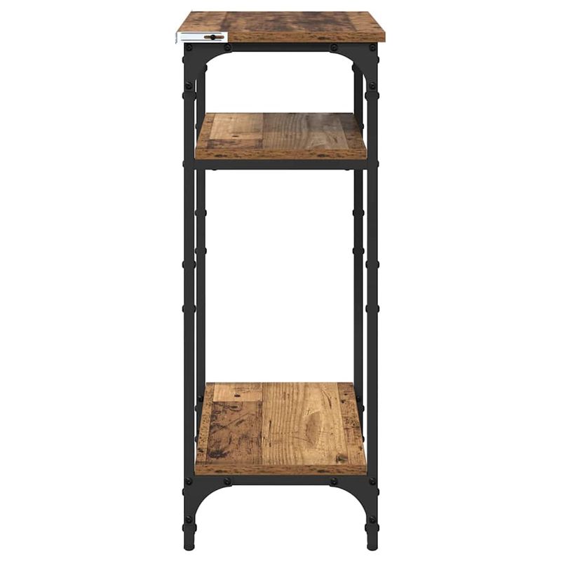 Casa si Gradina - Mobilier - Mese si birouri - Mese living - Masa laterala cu raft Lemn vechi 40 x 30 x 75 cm Lemn compozit - Infinity.ro