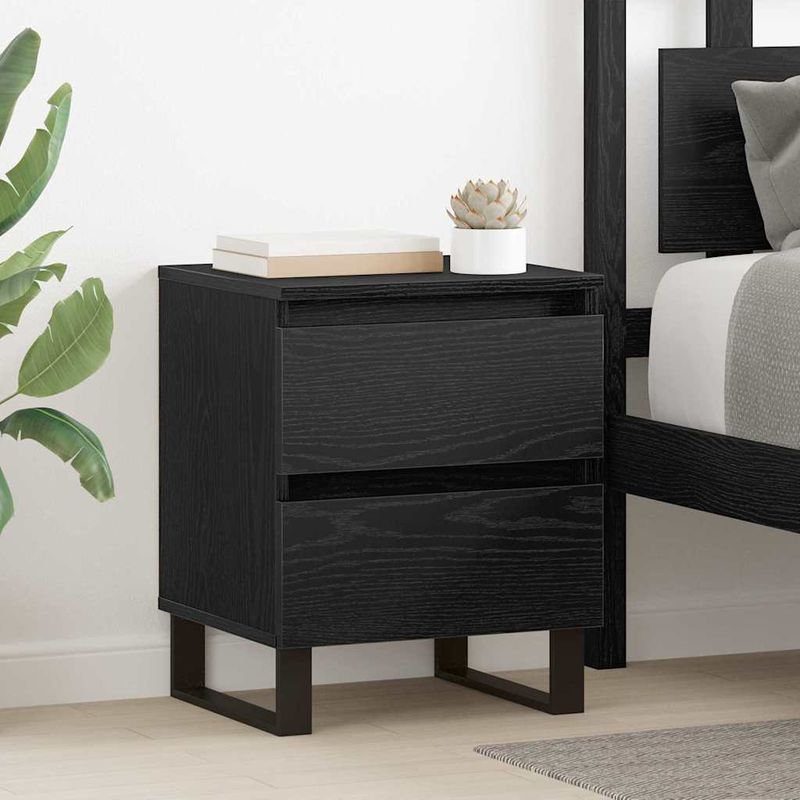 Casa si Gradina - Mobilier - Comode si corpuri - Noptiere - Noptiera cu sertar 2 pcs Stejar negru 40 x 35 x 50 cm - Infinity.ro