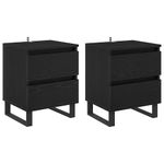 Casa si Gradina - Mobilier - Comode si corpuri - Noptiere - Noptiera cu sertar 2 pcs Stejar negru 40 x 35 x 50 cm - Infinity.ro