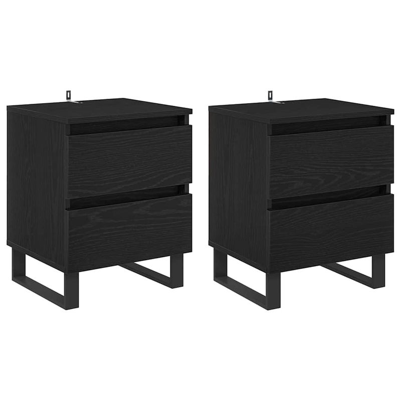 Casa si Gradina - Mobilier - Comode si corpuri - Noptiere - Noptiera cu sertar 2 pcs Stejar negru 40 x 35 x 50 cm - Infinity.ro