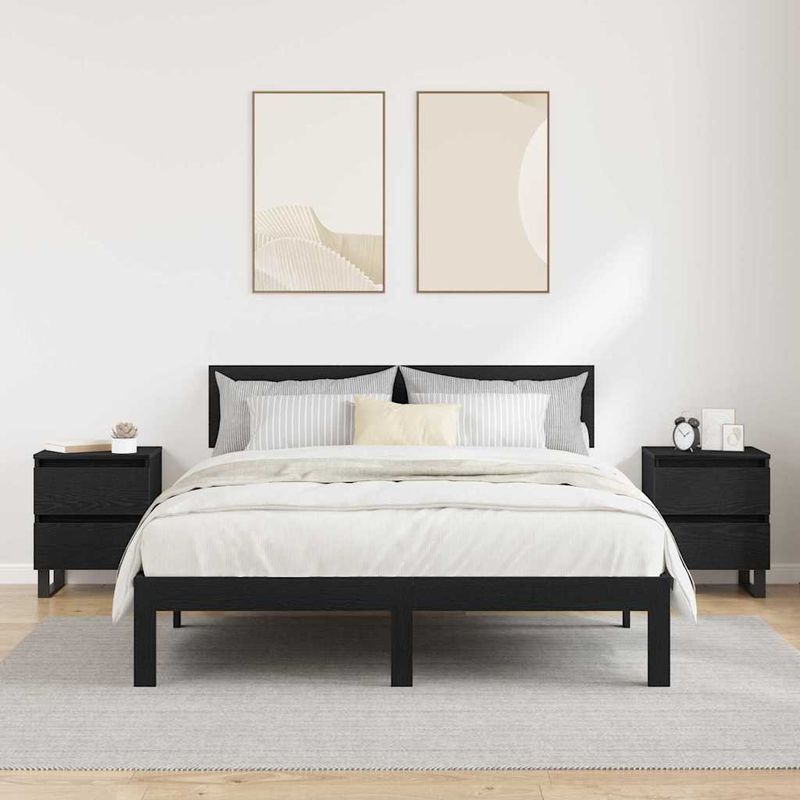 Casa si Gradina - Mobilier - Comode si corpuri - Noptiere - Noptiera cu sertar 2 pcs Stejar negru 40 x 35 x 50 cm - Infinity.ro