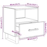 Casa si Gradina - Mobilier - Comode si corpuri - Noptiere - Noptiera Lemn vechi 40 x 35 x 47.5 cm Lemn compozit - Infinity.ro