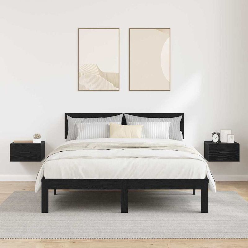 Casa si Gradina - Mobilier - Comode si corpuri - Noptiere - Noptiera cu sertar 2 pcs Stejar negru 35 x 35 x 20 cm - Infinity.ro