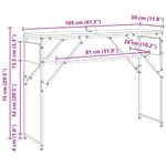 Casa si Gradina - Mobilier - Comode si corpuri - Noptiere - MasaConsole Stejar Artizanal 105x30x75cm Lemn compozit - Infinity.ro