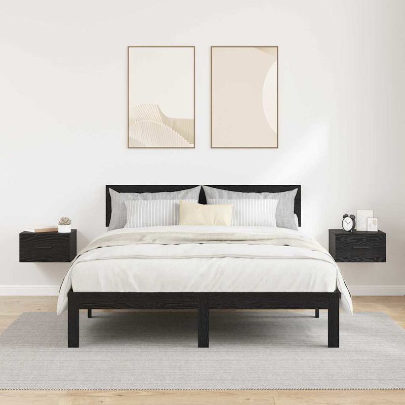 Casa si Gradina - Mobilier - Comode si corpuri - Noptiere - Noptiera cu sertar 2 pcs Stejar negru 35 x 35 x 20 cm - Infinity.ro