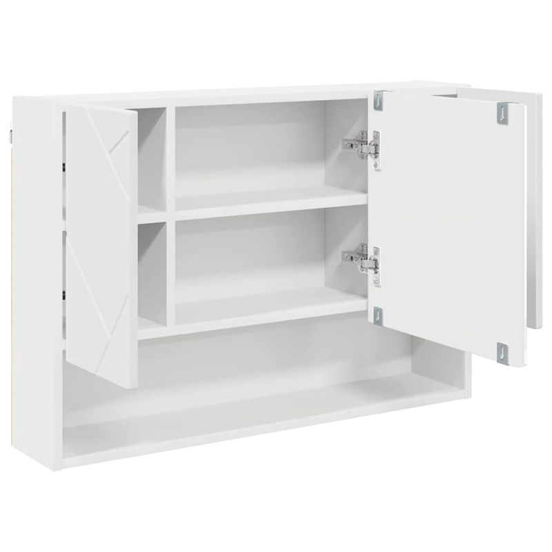 Casa si Gradina - Mobilier - Mobilier baie - Corpuri baie - Dulap cu oglinda pentru baie Alb 80 x 17 x 55 cm Lemn compozit - Infinity.ro