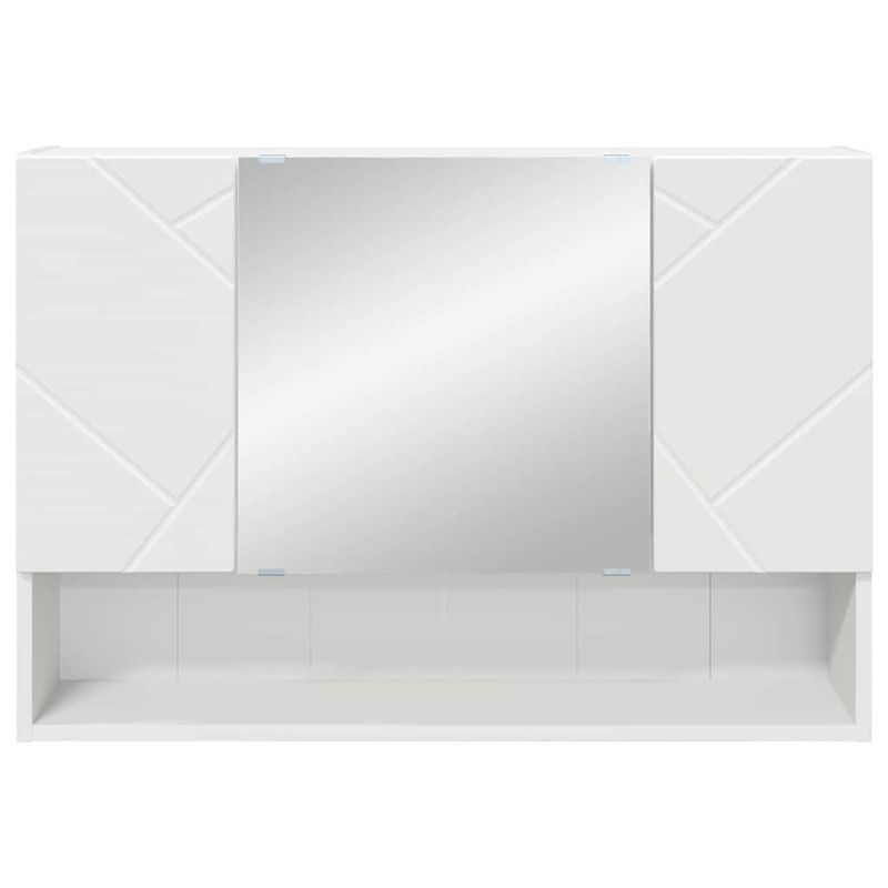 Casa si Gradina - Mobilier - Mobilier baie - Corpuri baie - Dulap cu oglinda pentru baie Alb 80 x 17 x 55 cm Lemn compozit - Infinity.ro