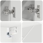 Casa si Gradina - Mobilier - Mobilier baie - Corpuri baie - Dulap cu oglinda pentru baie Alb 80 x 17 x 55 cm Lemn compozit - Infinity.ro