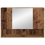 Casa si Gradina - Mobilier - Mobilier baie - Corpuri baie - Dulap cu oglinda pentru baie cu usa Lemn vechi 80 x 17 x 55 cm - Infinity.ro