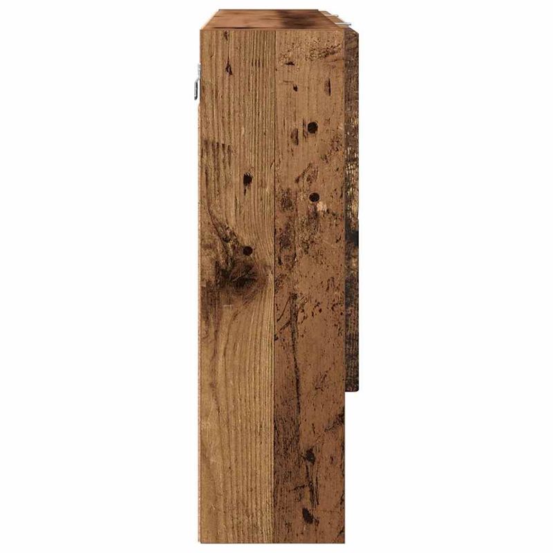 Casa si Gradina - Mobilier - Mobilier baie - Corpuri baie - Dulap cu oglinda pentru baie cu usa Lemn vechi 80 x 17 x 55 cm - Infinity.ro
