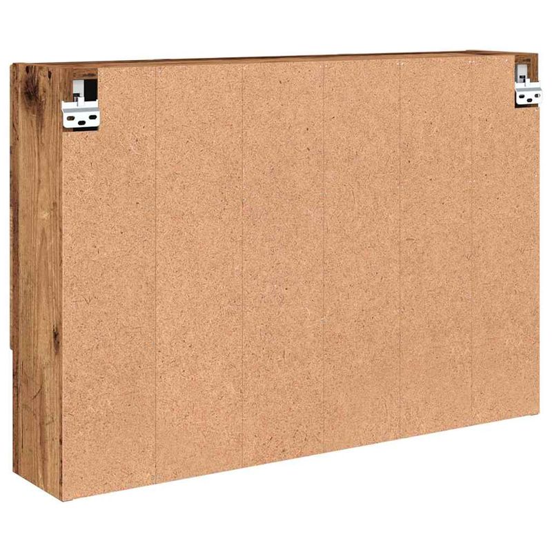 Casa si Gradina - Mobilier - Mobilier baie - Corpuri baie - Dulap cu oglinda pentru baie cu usa Lemn vechi 80 x 17 x 55 cm - Infinity.ro