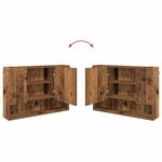 Casa si Gradina - Mobilier - Mobilier baie - Corpuri baie - Dulap cu oglinda pentru baie cu usa Lemn vechi 80 x 17 x 55 cm - Infinity.ro
