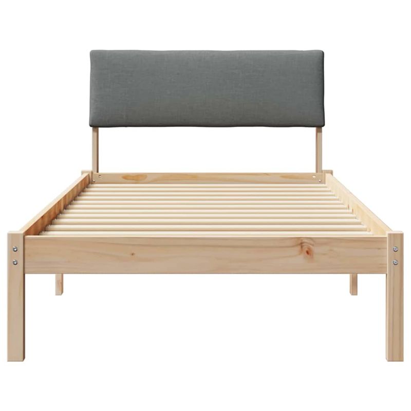 Casa si Gradina - Mobilier - Paturi si accesorii - Paturi - Cadru de pat maro si gri inchis 90 x 190 cm Lemn masiv de pin - Infinity.ro