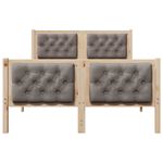 Casa si Gradina - Mobilier - Paturi si accesorii - Paturi - Cadru de pat Gri taupe 120 x 200 cm Lemn de pin masiv - Infinity.ro