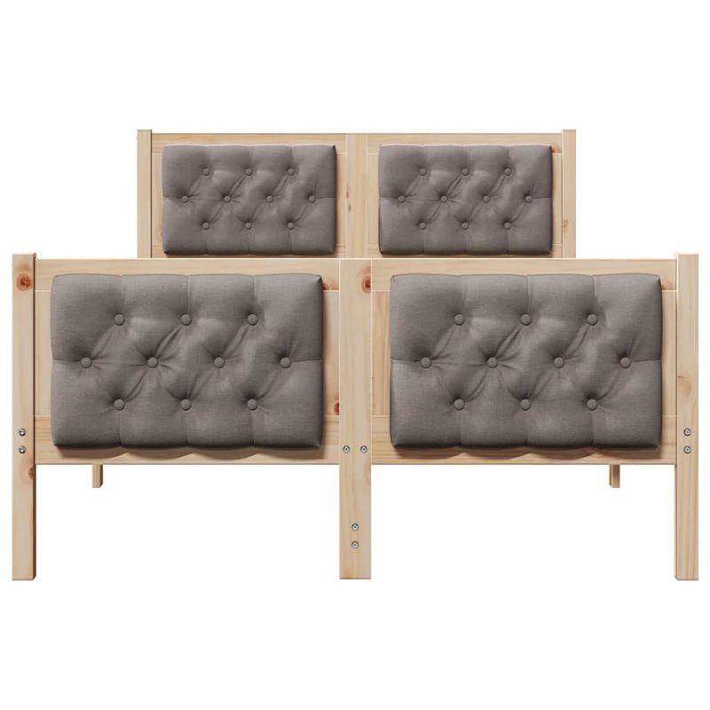Casa si Gradina - Mobilier - Paturi si accesorii - Paturi - Cadru de pat Gri taupe 120 x 200 cm Lemn de pin masiv - Infinity.ro