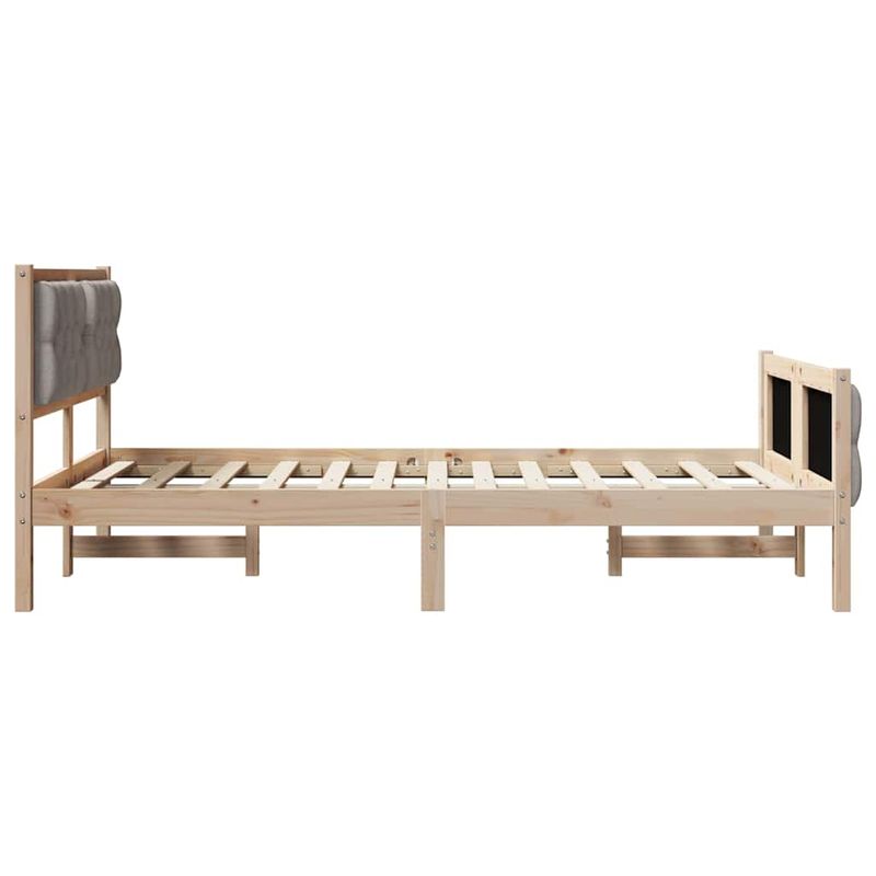 Casa si Gradina - Mobilier - Paturi si accesorii - Paturi - Cadru de pat Gri taupe 120 x 200 cm Lemn de pin masiv - Infinity.ro