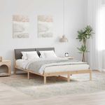 Casa si Gradina - Mobilier - Paturi si accesorii - Paturi - Cadru de pat Maroniu si taupe 150 x 200 cm Lemn masiv de pin - Infinity.ro