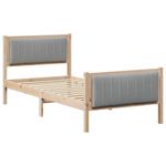 Casa si Gradina - Mobilier - Paturi si accesorii - Paturi - Cadru de pat Maro si gri deschis 90 x 190 cm Lemn masiv de pin - Infinity.ro