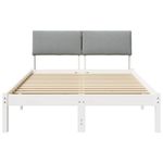 Casa si Gradina - Mobilier - Paturi si accesorii - Paturi - Cadru de pat Alb si gri deschis 120 x 190 cm Lemn masiv de pin - Infinity.ro
