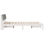 Casa si Gradina - Mobilier - Paturi si accesorii - Paturi - Cadru de pat Alb si gri deschis 120 x 190 cm Lemn masiv de pin - Infinity.ro