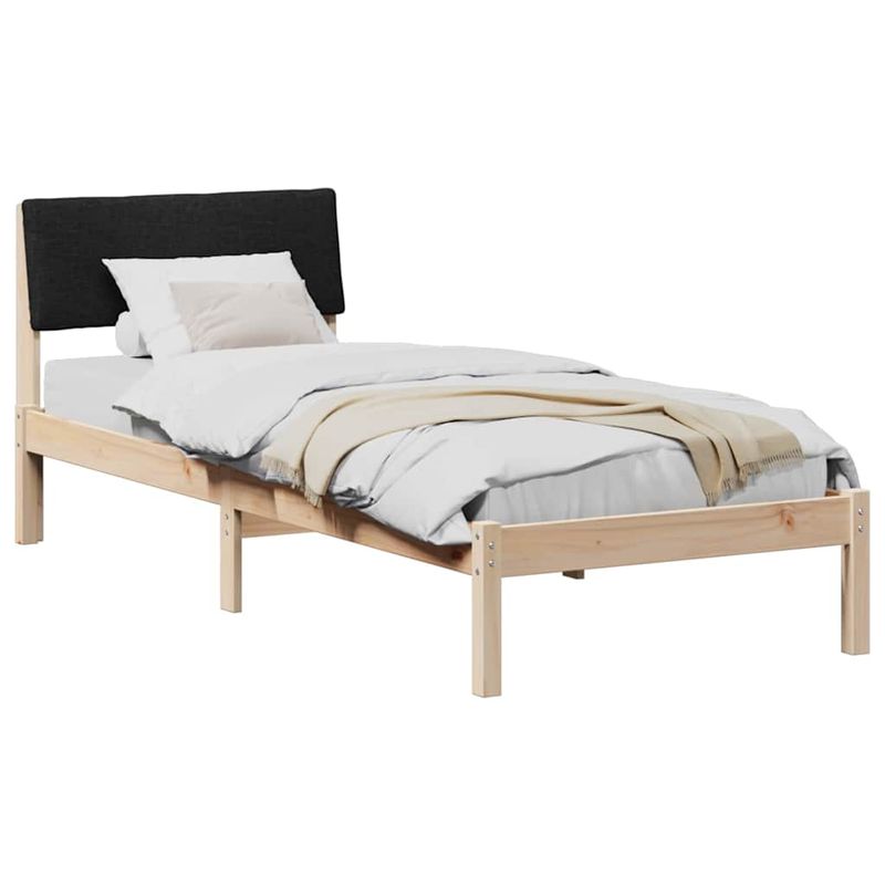 Casa si Gradina - Mobilier - Paturi si accesorii - Paturi - Cadru de pat Maro si negru 75 x 190 cm Lemn masiv de pin - Infinity.ro