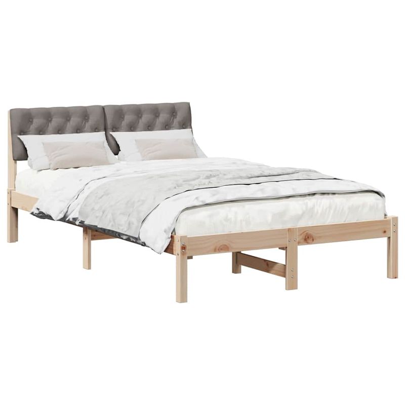 Casa si Gradina - Mobilier - Paturi si accesorii - Paturi - Cadru de pat Maroniu si taupe 120 x 200 cm Lemn masiv de pin - Infinity.ro