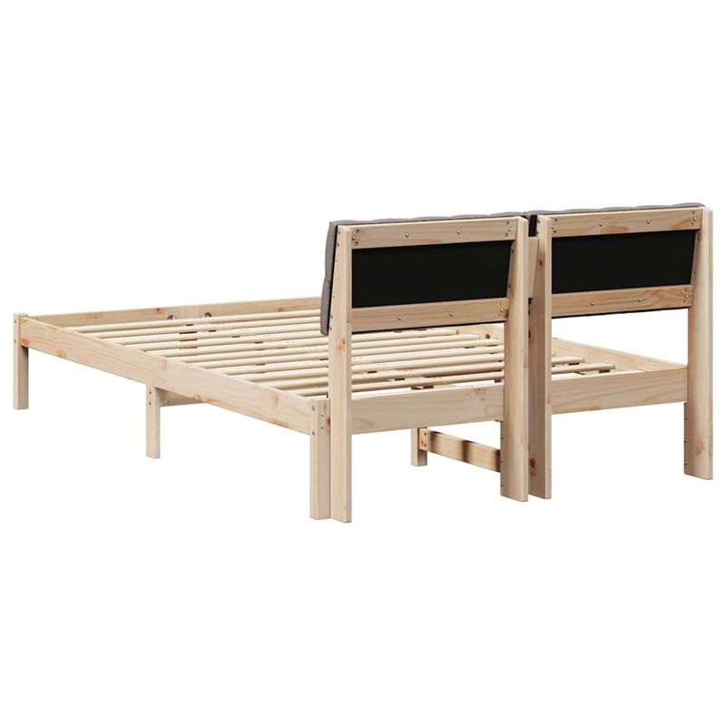 Casa si Gradina - Mobilier - Paturi si accesorii - Paturi - Cadru de pat Maroniu si taupe 120 x 200 cm Lemn masiv de pin - Infinity.ro