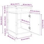 Casa si Gradina - Mobilier - Comode si corpuri - Noptiere - Noptiera stejar artizanal 40 x 42 x 60cm Lemn compozit - Infinity.ro
