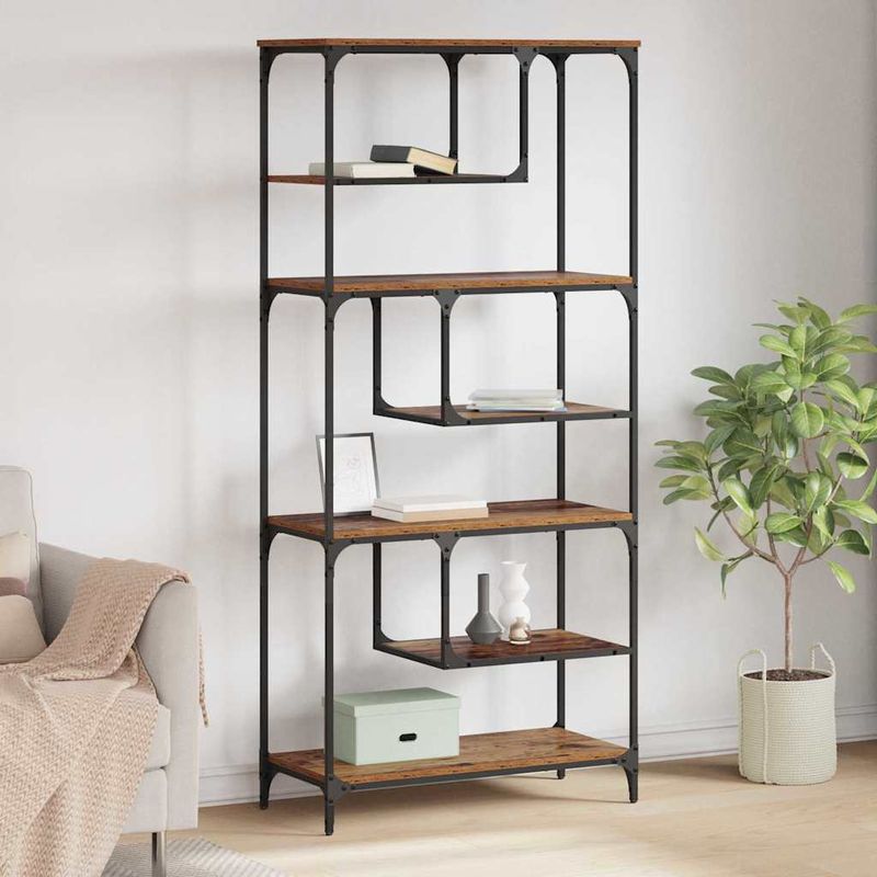 Casa si Gradina - Mobilier - Biblioteci si rafturi - Biblioteci - Biblioteca Lemn vechi 81 x 36 x 176 cm Lemn compozit - Infinity.ro