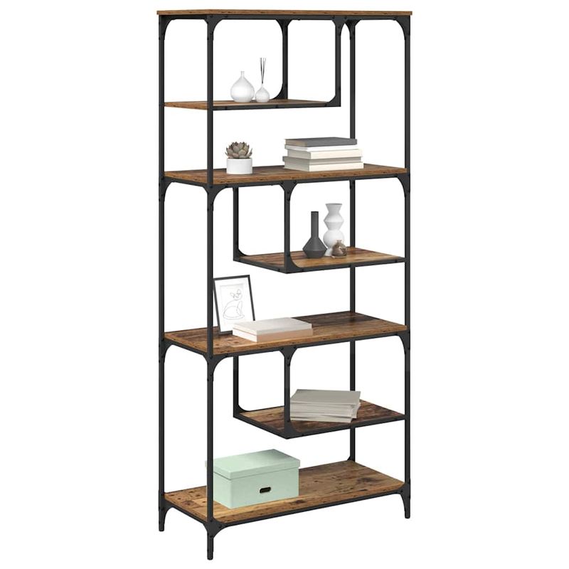Casa si Gradina - Mobilier - Biblioteci si rafturi - Biblioteci - Biblioteca Lemn vechi 81 x 36 x 176 cm Lemn compozit - Infinity.ro