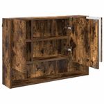 Casa si Gradina - Mobilier - Mobilier baie - Corpuri baie - Dulap cu oglinda pentru baie Stejar afumat 80 x 17 x 55 cm - Infinity.ro