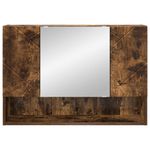 Casa si Gradina - Mobilier - Mobilier baie - Corpuri baie - Dulap cu oglinda pentru baie Stejar afumat 80 x 17 x 55 cm - Infinity.ro