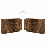 Casa si Gradina - Mobilier - Mobilier baie - Corpuri baie - Dulap cu oglinda pentru baie Stejar afumat 80 x 17 x 55 cm - Infinity.ro