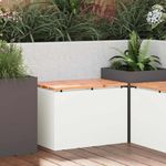 Casa si Gradina - Gradina si terasa - Mobilier exterior - Bancute de gradina - Banca de gradina Alb 60 x 40 x 43 cm Otel - Infinity.ro