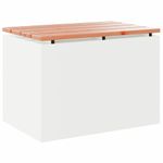 Casa si Gradina - Gradina si terasa - Mobilier exterior - Bancute de gradina - Banca de gradina Alb 60 x 40 x 43 cm Otel - Infinity.ro