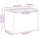 Casa si Gradina - Gradina si terasa - Mobilier exterior - Bancute de gradina - Banca de gradina Alb 60 x 40 x 43 cm Otel - Infinity.ro