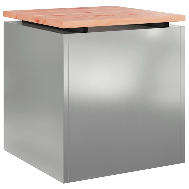 Casa si Gradina - Gradina si terasa - Mobilier exterior - Bancute de gradina - Banca de gradina Argintiu 40 x 40 x 43 cm Otel galvanizat - Infinity.ro